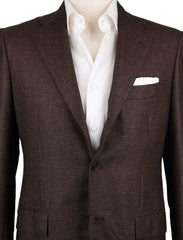 Kiton Dark Brown Micro-Houndstooth Sportcoat - (KT901188217) - Parent