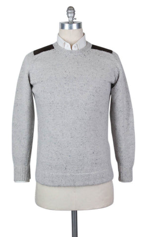 Kiton Light Gray Cashmere Sweater - Size: Medium US / 50 EU