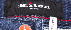 Kiton Denim Blue Solid Jeans - Slim - (997) - Parent