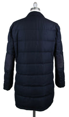 Kiton Midnight Navy Blue Cashmere Coat - (KTMUW98163I0425) - Parent