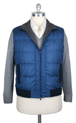 Kiton Blue Silk Solid Vest - Size 3XL (US) / 58 (EU) - (KT1027174)