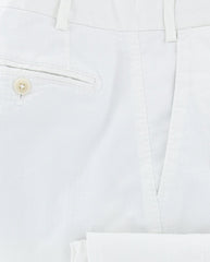 Luigi Borrelli White Solid Pants - Slim - (P100110) - Parent