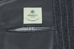 Borrelli Gray Wool Striped Suit - (201803086) - Parent