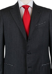 Borrelli Charcoal Gray Wool Fancy Suit - (201803122) - Parent