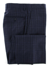 Borrelli Navy Blue Virgin Wool Plaid Suit - (201803128) - Parent