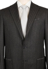 Borrelli Charcoal Gray Wool Striped Suit - (201803083) - Parent