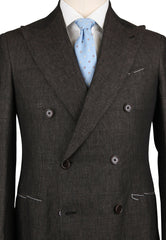 Luigi Borrelli Dark Brown Linen Suit - (LB169861R8) - Parent