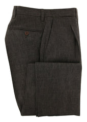 Luigi Borrelli Dark Brown Linen Suit - (LB169861R8) - Parent