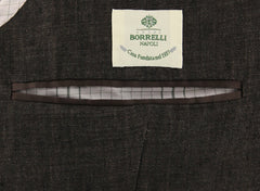 Luigi Borrelli Dark Brown Linen Suit - (LB169861R8) - Parent