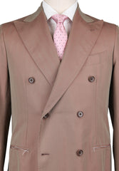 Luigi Borrelli Light Brown Cotton Solid Suit - (LBDP175160R8) - Parent