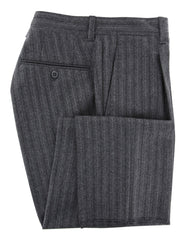 Luigi Borrelli Dark Gray Wool Striped Suit - (LB203330R7X3) - Parent