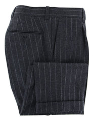 Luigi Borrelli Charcoal Gray Wool Striped Suit - (LB203832R8) - Parent