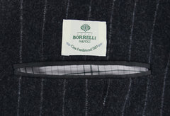Luigi Borrelli Charcoal Gray Wool Striped Suit - (LB203832R8) - Parent