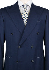 Luigi Borrelli Navy Blue Wool Blend Solid Suit - (LB200770R7) - Parent
