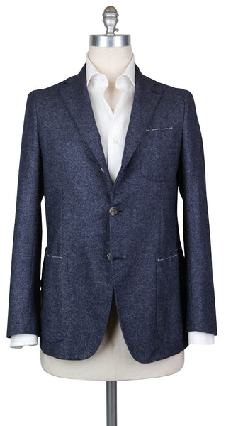 Luigi Borrelli Navy Blue Wool Sportcoat - 42/52 - (B32261910)