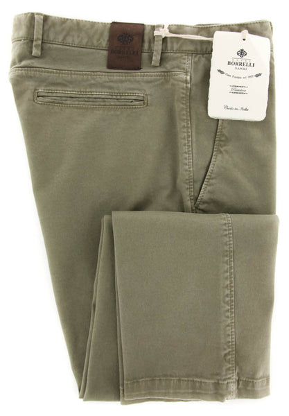 Luigi Borrelli Olive Green Pants - Extra Slim - 33/49 - (BEVJ0170050)