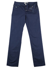 Luigi Borrelli Navy Blue Solid Jeans - Extra Slim - (D1) - Parent