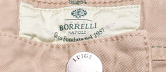 Luigi Borrelli Beige Solid Cotton Blend Pants - Slim - (1017) - Parent