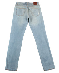 Luigi Borrelli Light Blue Vintage Wash Denim Jeans - X Slim - (DR) - Parent