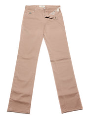 Luigi Borrelli Beige Solid Cotton Blend Pants - Slim - 31/47 - (1008)