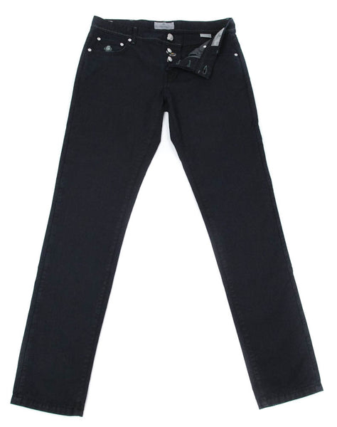 Luigi Borrelli Midnight Navy Blue Solid Pants - 33/49 - (CAR4051511)
