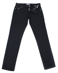 Luigi Borrelli Midnight Navy Blue Solid Pants - 33/49 - (CAR4051511)