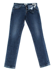 Luigi Borrelli Denim Blue Jeans - Extra Slim - 33/49 - (CARJ008LAV04M)