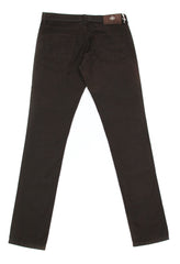 Luigi Borrelli Brown Solid Pants - Super Slim - 34/50 - (CAR00711046)