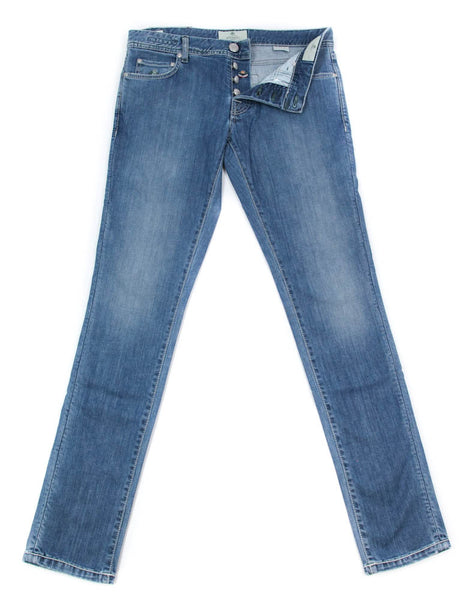 Luigi Borrelli Denim Blue Jeans - Super Slim - 32/48 - (CARSS14811648)