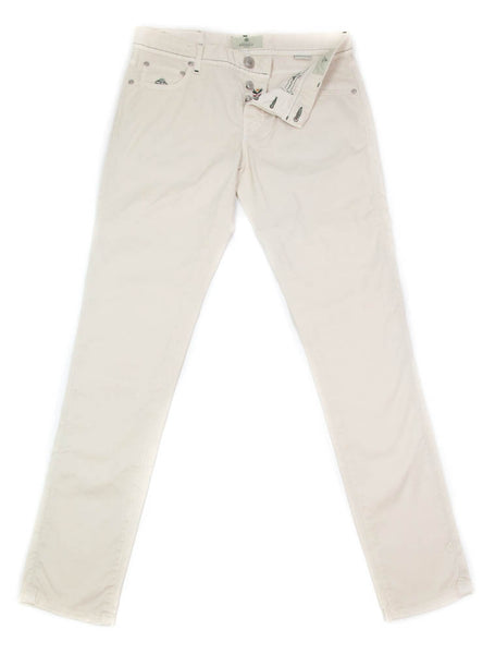 Luigi Borrelli Cream Solid Pants - Super Slim - 33/49 - (CARSS29310503)