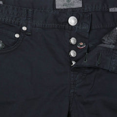 Luigi Borrelli Dark Blue Solid Stretch Pants - Super Slim - (RW) - Parent