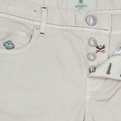 Luigi Borrelli Beige Solid Pants - Super Slim - 35/51 - (CARSS29310530)