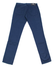 Luigi Borrelli Blue Solid Stretch Pants - Super Slim - (RY) - Parent