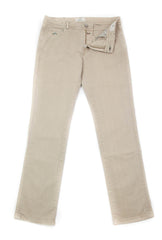 Luigi Borrelli Beige Solid Pants - Full - 33/49 - (CHIJ02060)