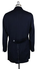 Luigi Borrelli Midnight Navy Blue Peacoat - (LBCOAT161332) - Parent