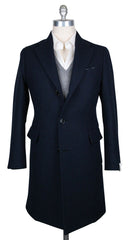 Luigi Borrelli Midnight Navy Blue Wool Coat - 44/54 - (CULB207770)