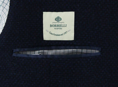 Luigi Borrelli Midnight Navy Blue Wool Coat - (CULB207770) - Parent
