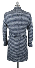 Luigi Borrelli Blue Wool Blend Coat - (LBCOAT208070) - Parent