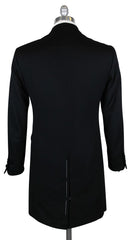 Luigi Borrelli Black Cashmere Solid Coat - (CUTORINOC130590) - Parent