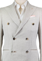 Luigi Borrelli Beige Solid Sportcoat - 40/50 - (DP27121R8)