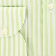 Luigi Borrelli Green Striped Cotton Shirt - Slim - (DR2049NICOLA) - Parent