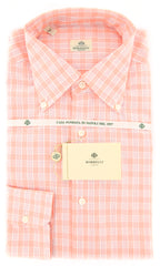 Luigi Borrelli Orange Plaid Cotton Shirt - Slim - 18/45 - (YL)