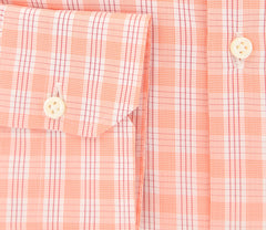 Luigi Borrelli Orange Plaid Cotton Shirt - Slim - (YL) - Parent