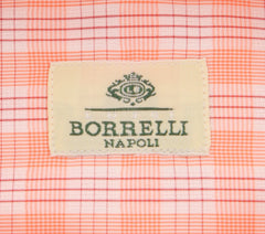 Luigi Borrelli Orange Plaid Cotton Shirt - Slim - (YL) - Parent