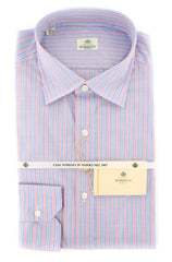 Luigi Borrelli Light Blue Striped Cotton Shirt - Slim - (KT) - Parent