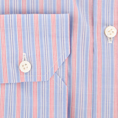 Luigi Borrelli Light Blue Striped Cotton Shirt - Slim - (KT) - Parent