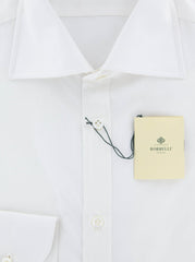 Luigi Borrelli White Solid Cotton Shirt - Slim - (TK) - Parent