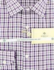 Luigi Borrelli Purple Plaid Shirt - Extra Slim - (BO) - Parent