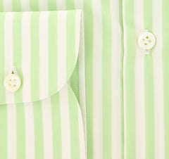 Luigi Borrelli Green Striped Shirt - Extra Slim - (EV2051IVOSTPT1) - Parent