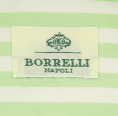 Luigi Borrelli Green Striped Shirt - Extra Slim - (EV2051IVOSTPT1) - Parent